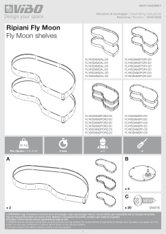 FlyMoon V3 Galaxy левый д/фасада 450мм с 2-мя полками, с амортизатором, белый/хром